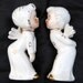 Kissing Angels 1950s 1960s Made in Japan by Frazee Freres Vintage Very Sweet Angels Little Boy and Little Girl Angels