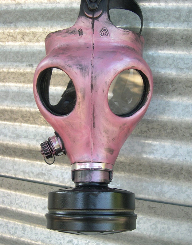Amethyst Pink Gas Mask with Air Filter Steampunk