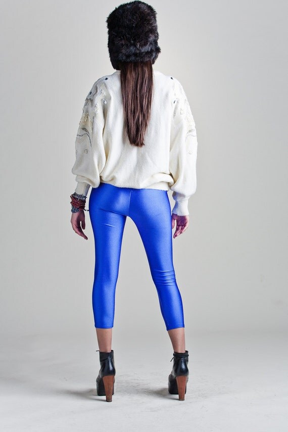 Vintage 80s LYCRA Spandex Leggings HOT PANTS One Size