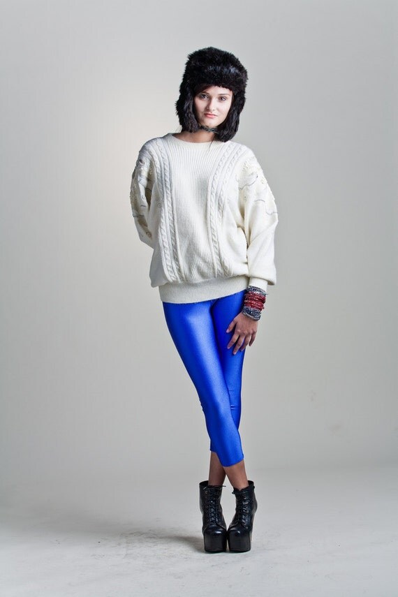 Vintage 80s LYCRA Spandex Leggings HOT PANTS One Size