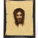Vintage Repro St. Veronicas Handkerchief Closed Open Eye Jesus Graphic Print Wall Hanging