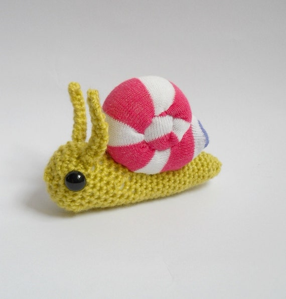 Amigurumi snail crocheted animal kawaii plush by ...