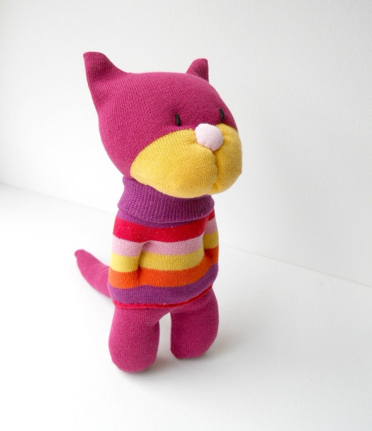 sock cat stuffed animal