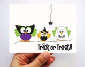 6 Halloween Card, cute Halloween owl card A360 Il_170x135
