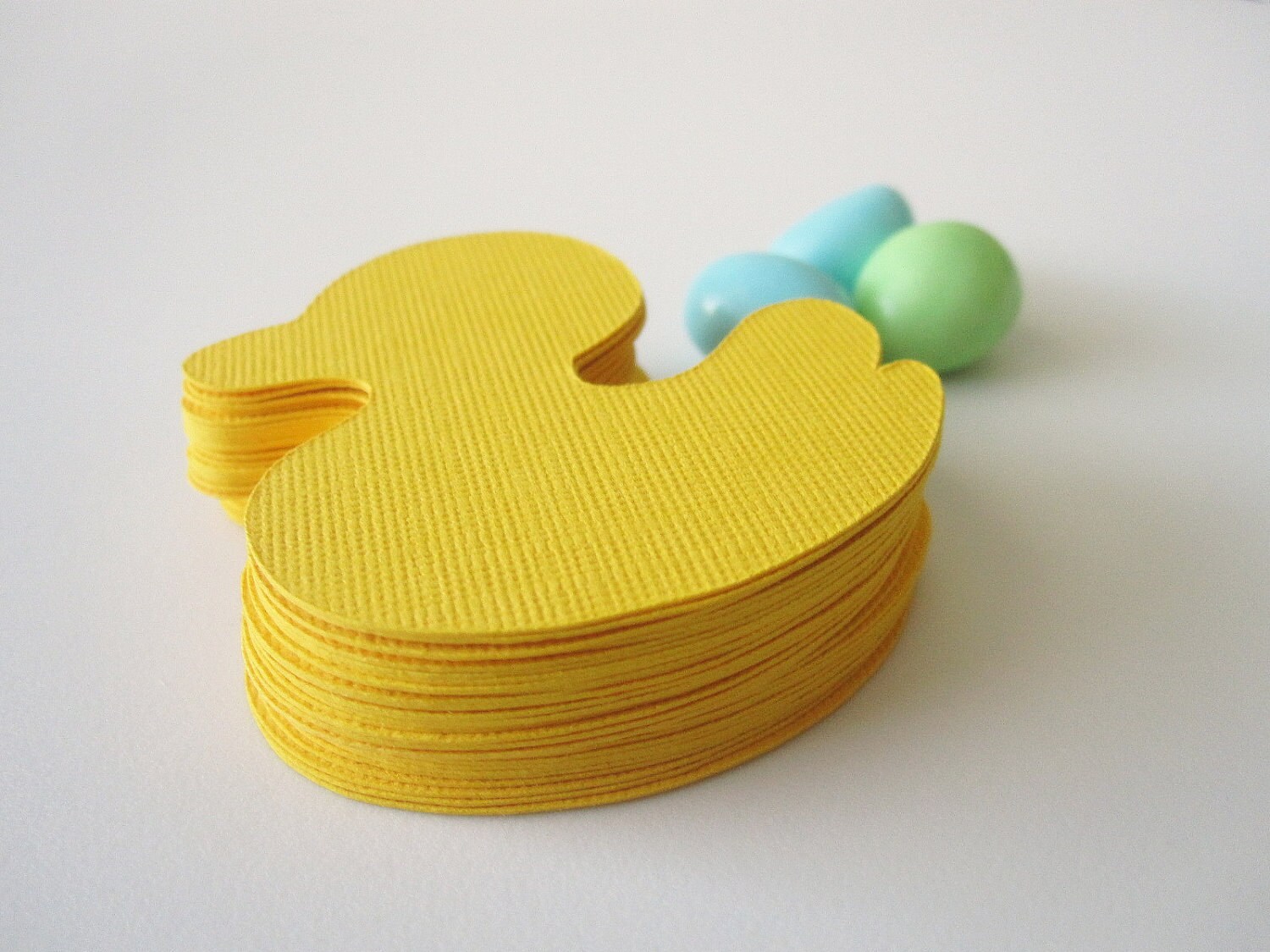 100 Canary Yellow Ducks 2.2 inches Textured Cardstock die