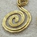 Vintage Dangle Earrings Hammered Gold Wire Pierced Earrings