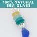 Stacked Sea Glass Pendant, Beach Glass Jewelry