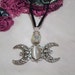 Elegant Triple Moon Necklace, celtic goth renaissance gypsy rocker victorian wiccan jewelry witch pagan goddess metaphysical wicca
