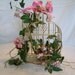 Birdcage Floral Arrangement, cottage chic mothers day wedding home decor centerpiece table decoration gift cards