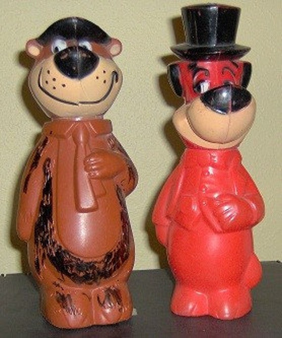 Vintage Huckleberry Hound and Yogi Bear Banks by Sunflowermom