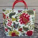 Tote Bag Crochet Knitting Bag Vintage Floral Motif