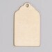 Luggage Tag Brass with hole- 24ga- 13/16" x 1/2" PK/6--Great for your Jewelry Stamping Needs-Stamping Blanks for Personalized Jewelry