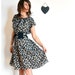 Reserved for Mireya - Bloom ruffle knee length dress with obi belt