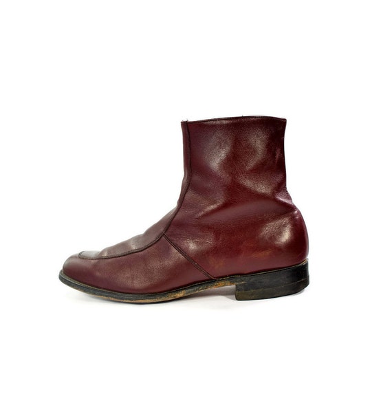 Mod Men: Vintage Florsheim Ankle boots. Burgundy by GrannysBootery