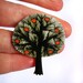Apple Tree Brooch Pin Original Illustration