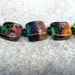 HandMade Boro LampWork Glass Beads -set of 5beads- RAINBOW- Artisan Beads-SRA