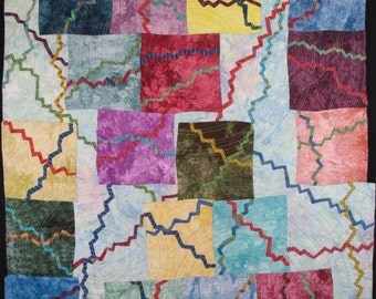 Handmade Art Quilt - FRACTURED