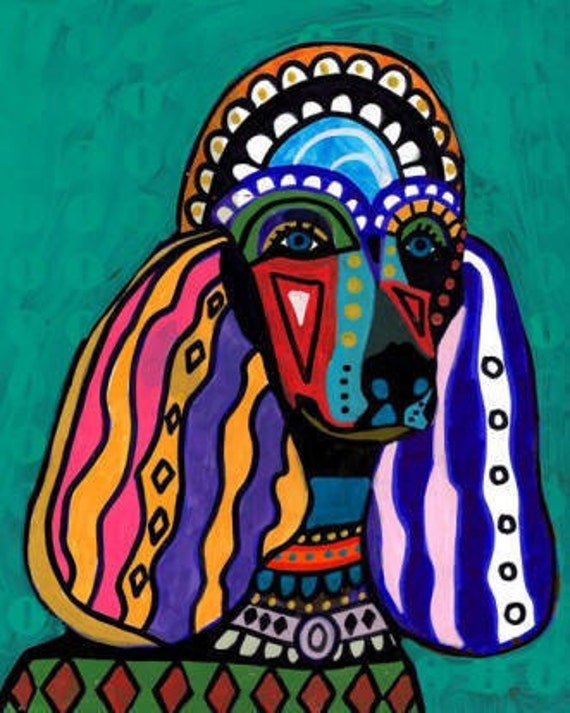 Standard Poodle art dog Art Print Poster by by HeatherGallerArt