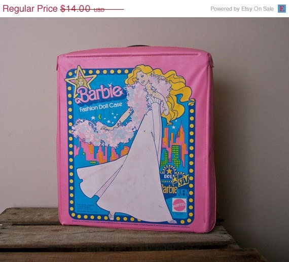 Sale Vintage Barbie Doll Storage Case Box Hot Pink By Mollyfinds