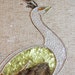 Peacock Vintage Gravel Art wall hanging sequins, beads metal Hollywood Regency