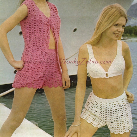 Items similar to Crochet Bikini Set PDF Vintage Pattern 278 from