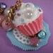 Baubles of Sugar Pastel Pink Blue and Purple Cupcake Beaded Chain Necklace Decora