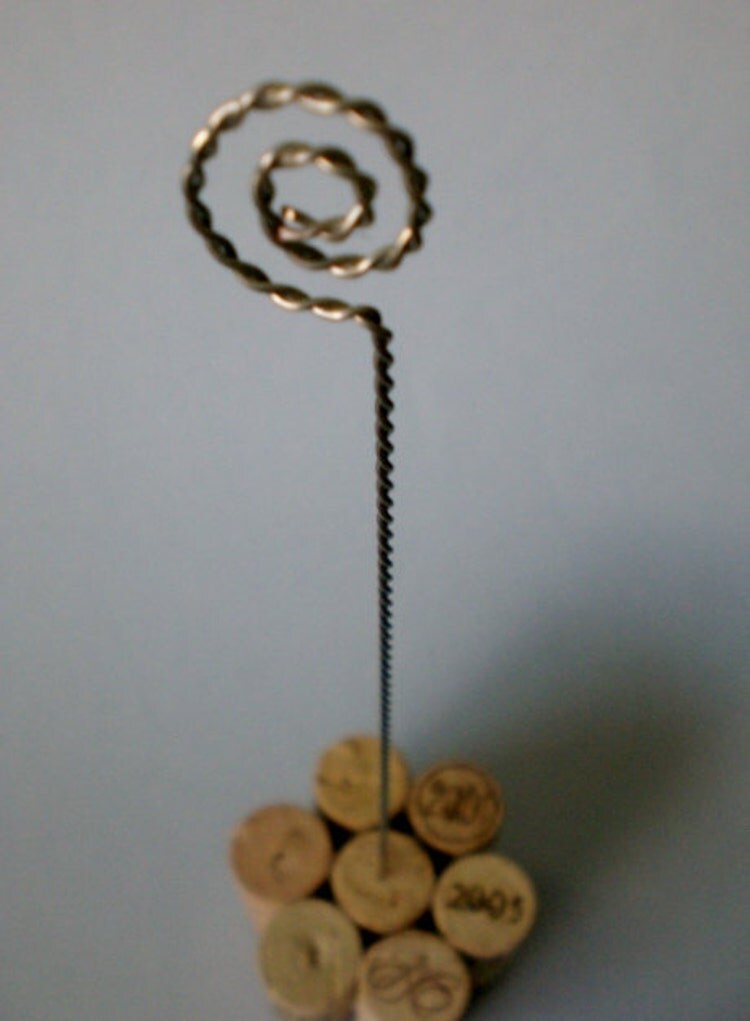Tall Wine Cork Table Number Holder Photo by LittleHouseofDetails