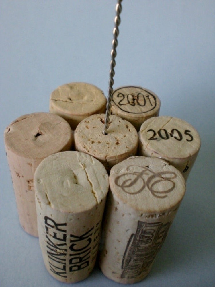 Tall Wine Cork Table Number Holder Photo by LittleHouseofDetails