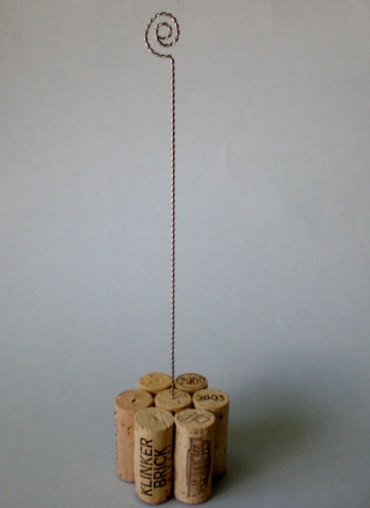 Tall Wine Cork Table Number Holder Photo by LittleHouseofDetails