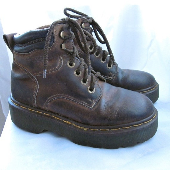 Vintage DOC MARTENS Platform Sole Work Boots by lesaispas on Etsy