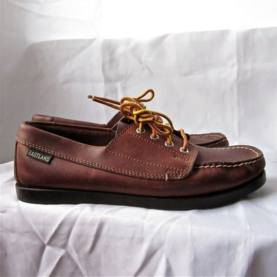 Vintage 1990s Preppy BOAT Shoes Leather Oxfords