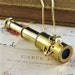 I Spy - Working Telescope Necklace in Gold with Anchor Charm and Freshwater Pearl
