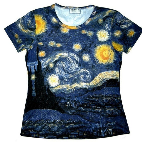 van gogh starry night tshirt