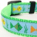 Fish Crackers Dog Collar / Handmade Pet Accessory / Last one up to Size Medium