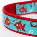 Goldfish Dog Collar / Nautical Ribbon / Adjustable / Last One