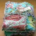 Baby Girl Cotton Rag Quilt Turquoise, Coral and Purple - Ready to Ship