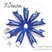 20pcs Bright Navy Hair Snap Clip With Flat Pad 50mm (2 Inch) 50P20