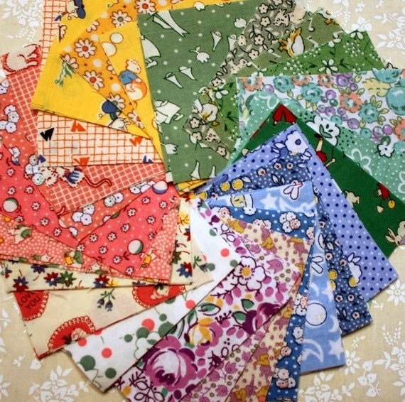 1930s Reproduction Fabrics 3 Inch Charm Squares Set Of 50