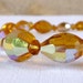 Vintage 1950s AMBRE Beads Necklace Bluish