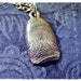 Silver Finger Print Necklace - Antique Pewter Finger Print Charm on a Delicate 18 Inch Silver Plated Cable Chain