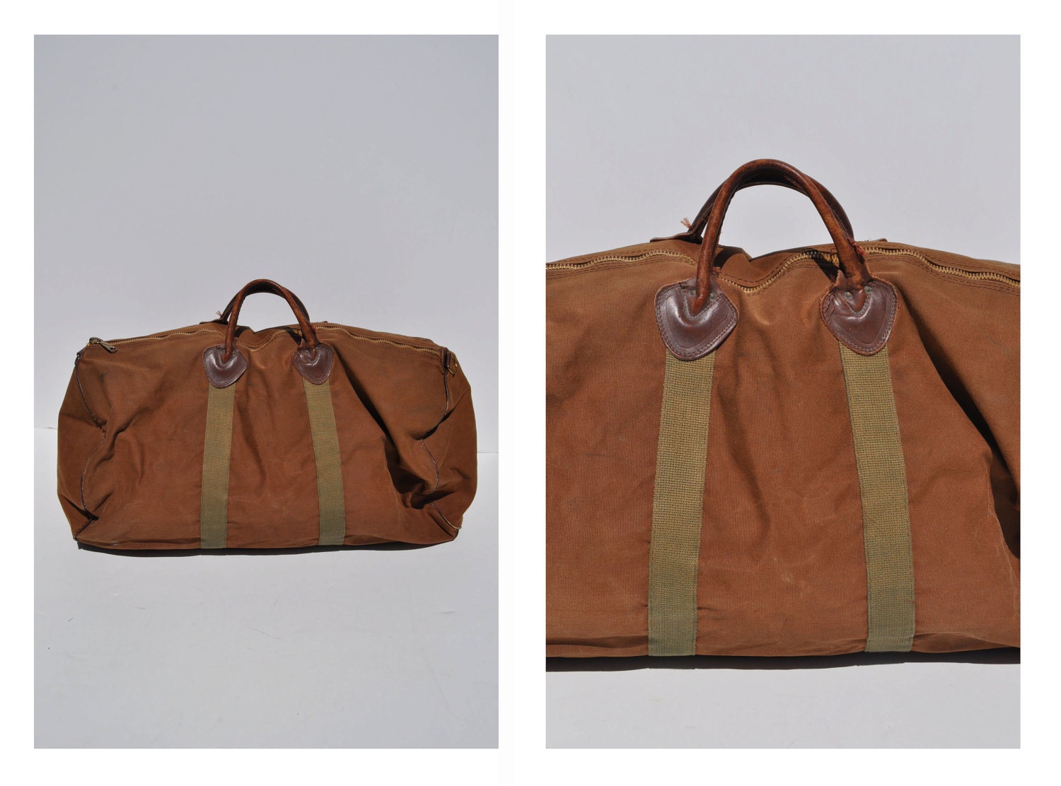 Ll Bean Vintage Duffle Bag Vintage Duffel Bag Canvas Tote 8743