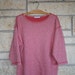 VTG Red and White Striped FRENCH Designer Jersey Pullover Shirt