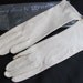 Vintage Ivory Leather Kid Skin Silk Lined Gloves - Unused NEW - 11 Inches Size 6 (012A)