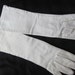 Gorgeous Vintage Ivory Leather Silk Lined Ladies Gloves - 14 Inches Long Made in Italy