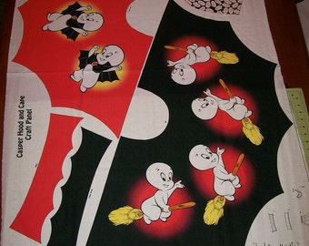 A Wonderful Casper the Friendly Ghost Cape and Hood Fabric Panel Free US Shipping