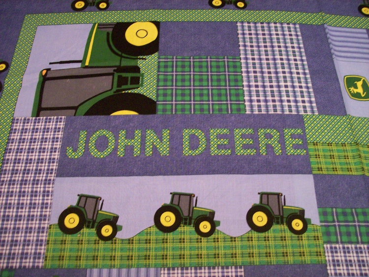 A Wonderful John Deere Patch Fabric Panel by CountryCharmFabrics