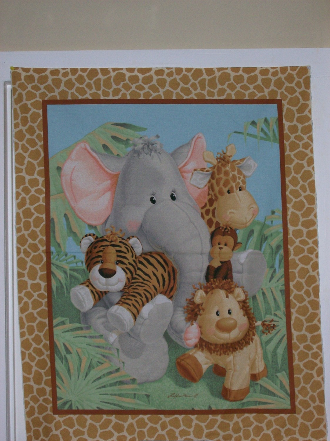 A Wonderful Patty Reed Jungle Babies Fabric Panel Free US