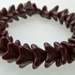 50 Czech Glass Star Flower Beads in Opaque Dark Brown 5.5mm Old Inventory/No more