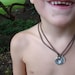 15 Suede Kid Tags -- Hand Stamped Personalized Washer on Suede necklace for boys girls kids children