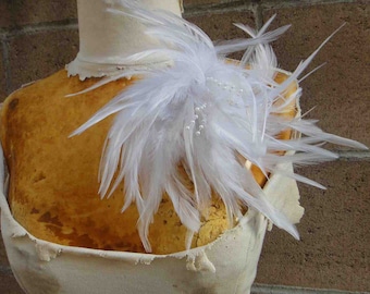 Feather flower applique 1 pieces listing white color